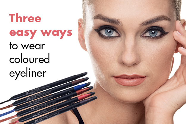 three ways to wear coloured eye liner 