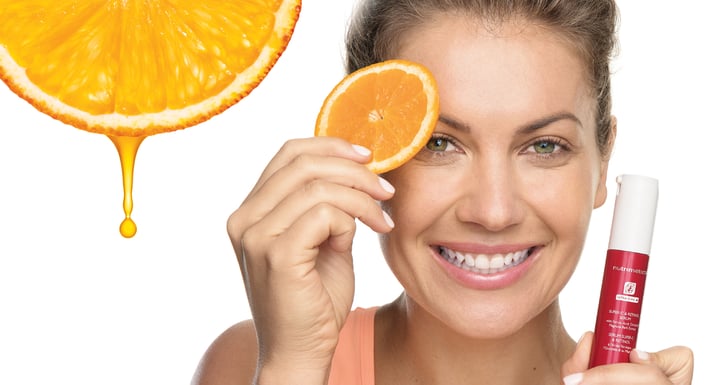 Vitamin C and Retinol for wrinkles and dark spots. 